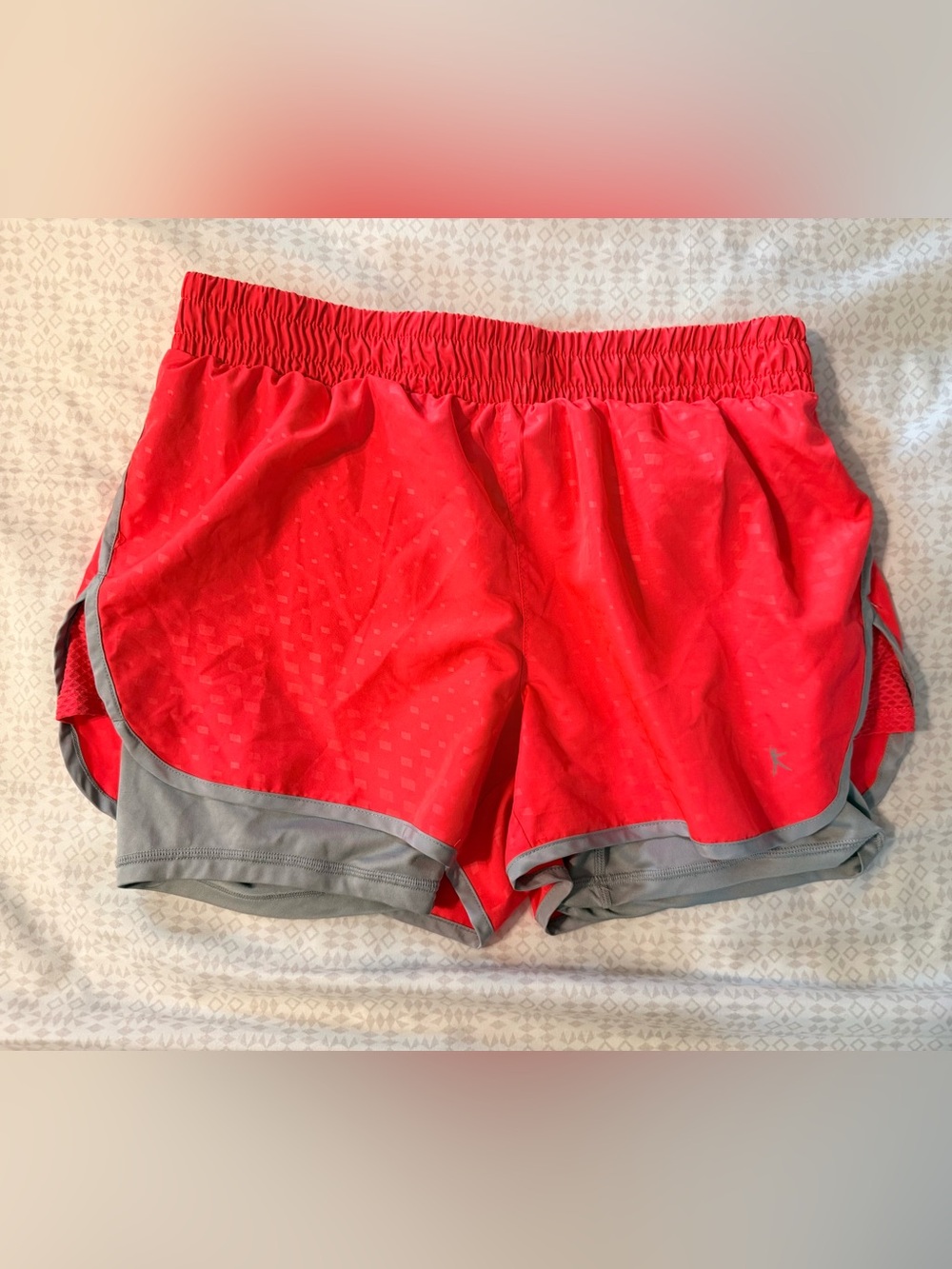 Danskin pink Women's Athletic Shorts with Gray Trim
